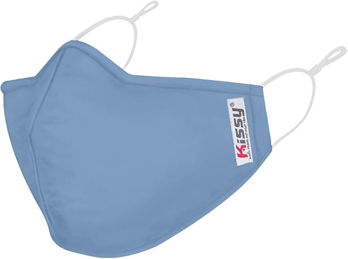 kissy 活性纤维布面罩 - 可重复使用的舒适可调节水洗,适合成人,儿童